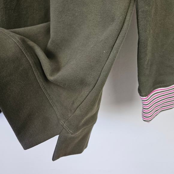 Lands' End Serious Sweats Crewneck Long Sleeve Sweatshirt Tunic Sz LT Tall Olive - Picture 3 of 6